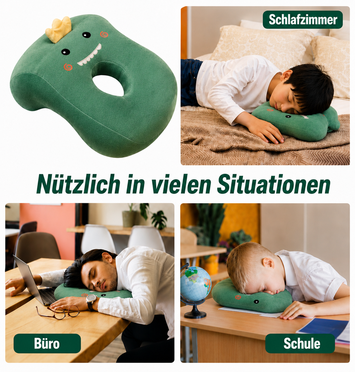 ErgoNap™ – Ergonomisches Schreibtischkissen aus Memory-Schaumstoff