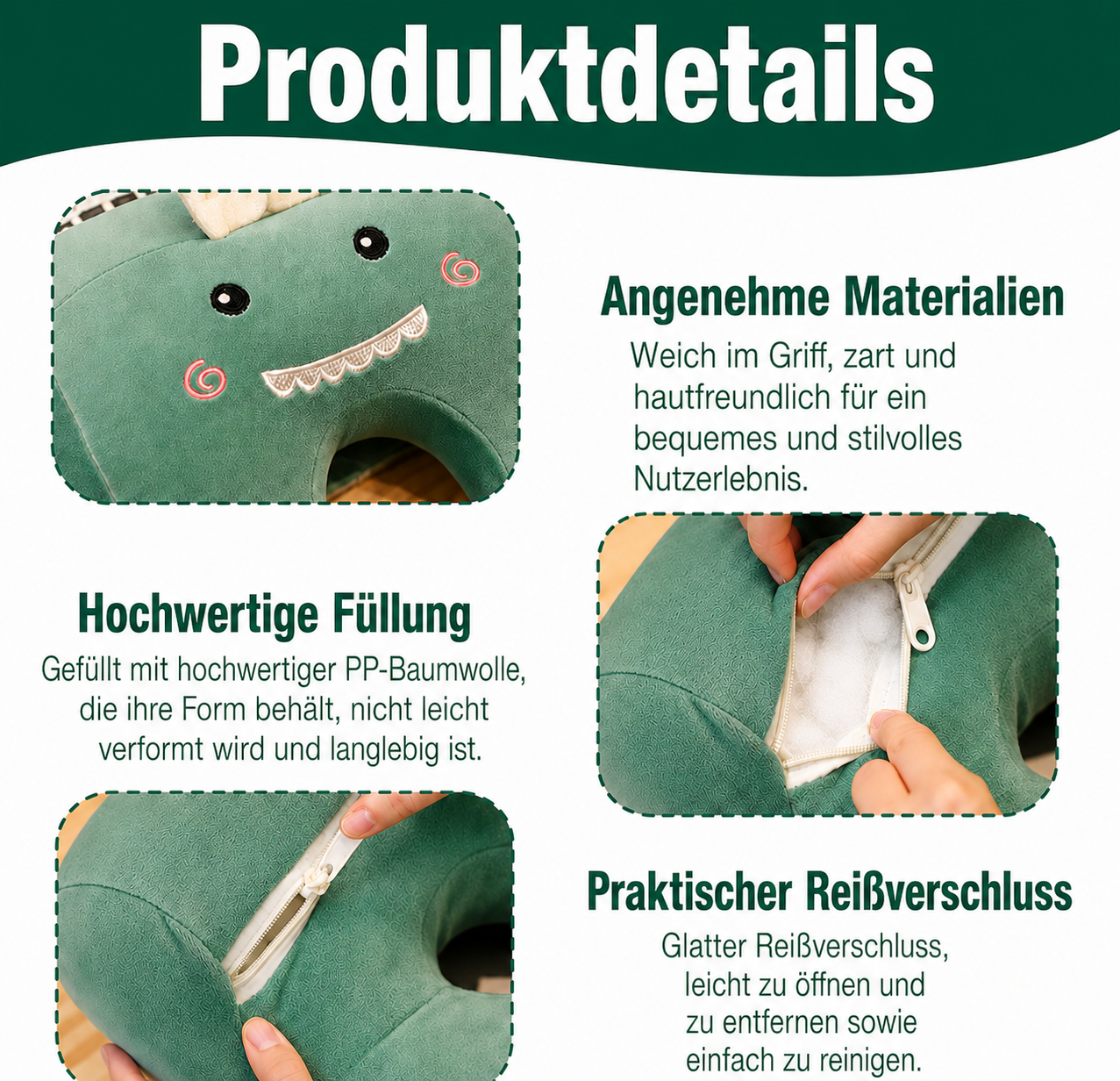 ErgoNap™ – Ergonomisches Schreibtischkissen aus Memory-Schaumstoff
